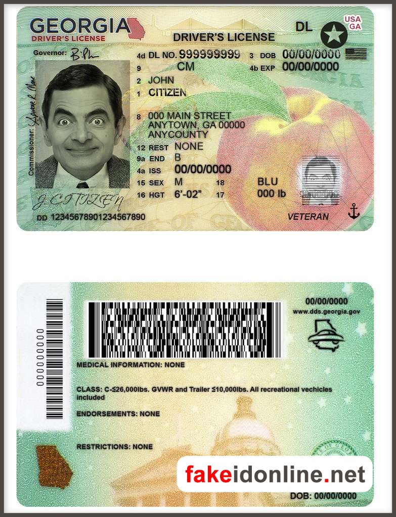 Georgia Driver License PSD Template V2